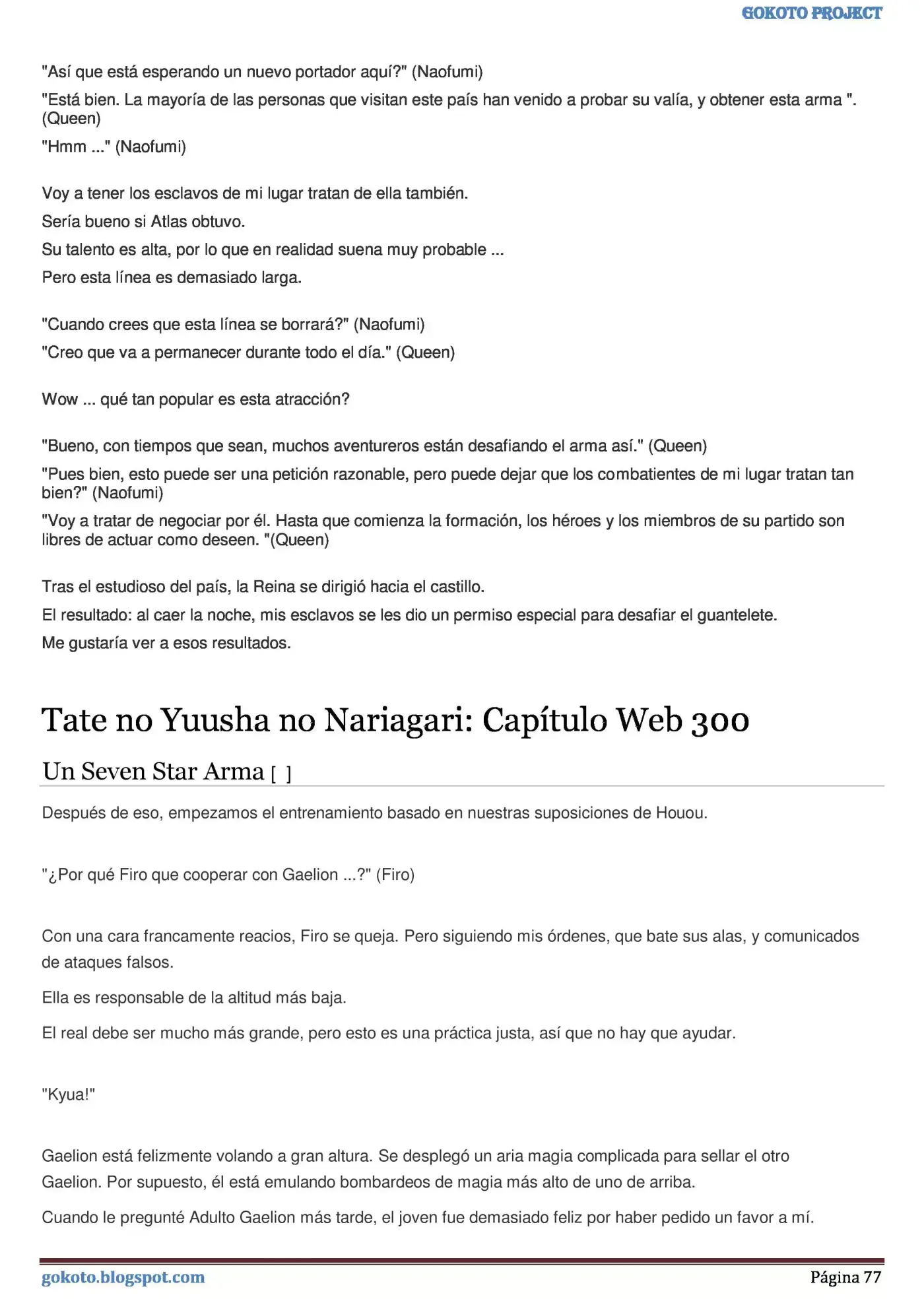 Tate no Yuusha no Nariagari (Novela) (2013) - Capítulo 288 - Página 77 - LectorTMOo