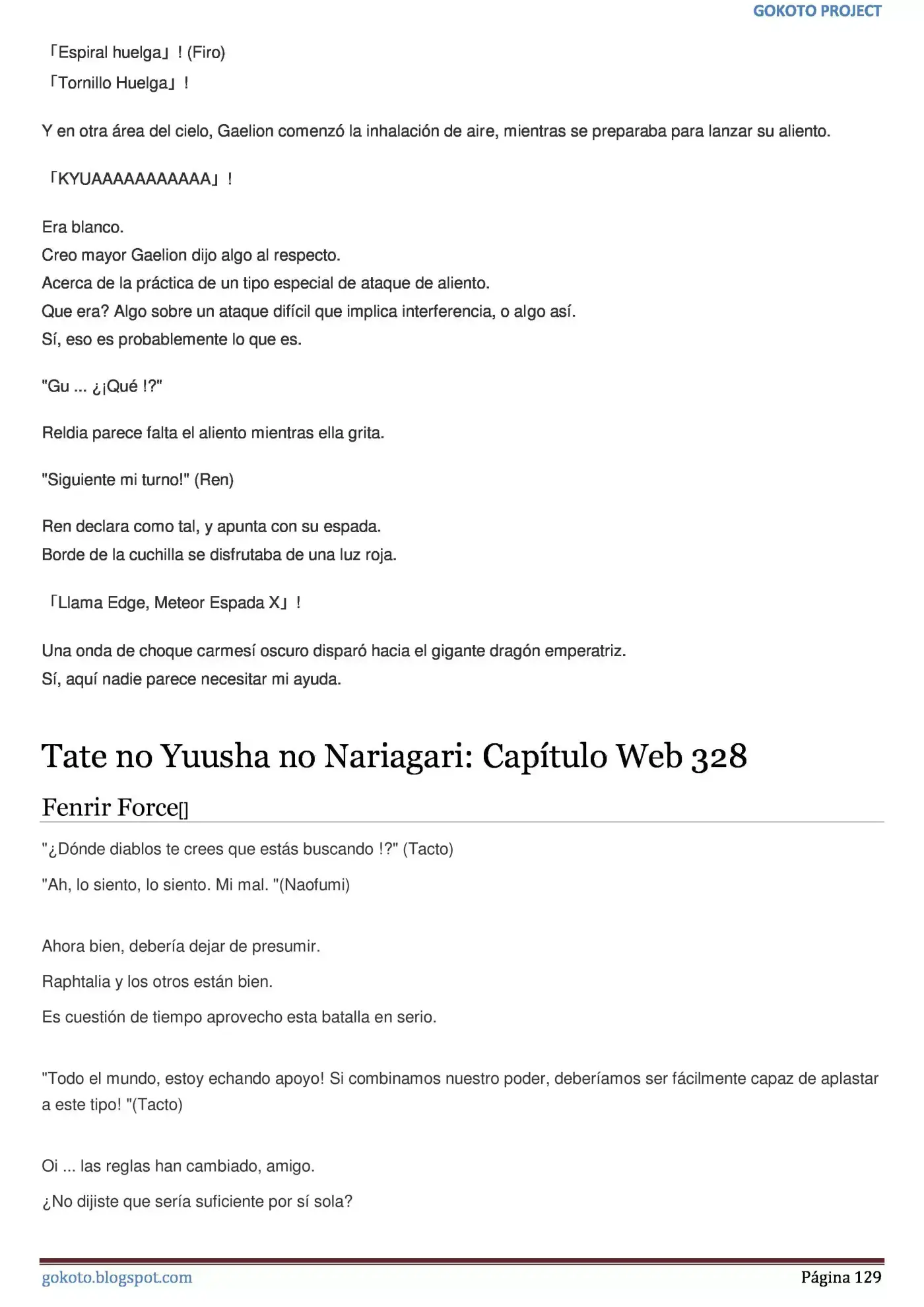 Tate no Yuusha no Nariagari (Novela) (2013) - Capítulo 308 - Página 129 - LectorTMOo