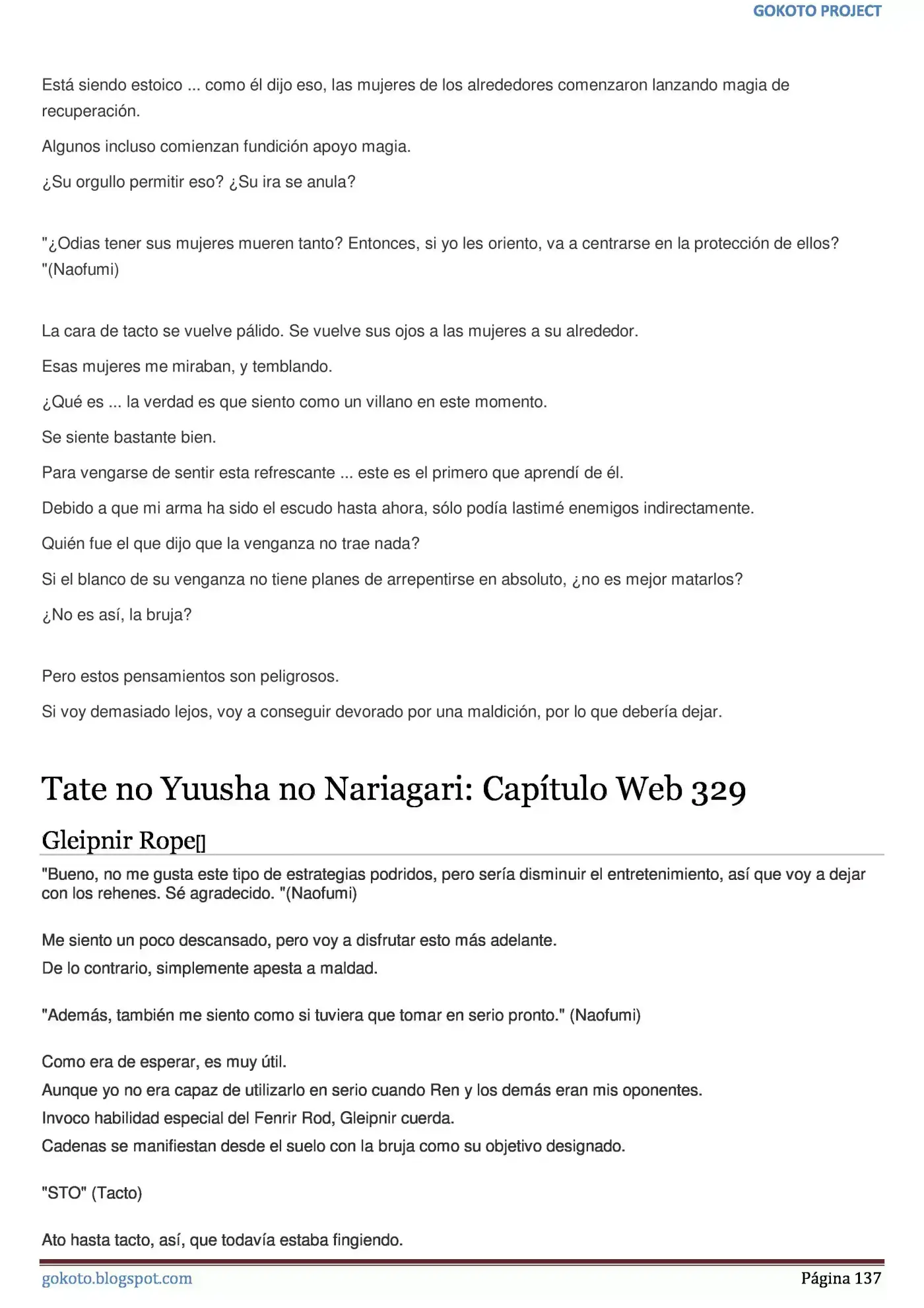Tate no Yuusha no Nariagari (Novela) (2013) - Capítulo 308 - Página 137 - LectorTMOo