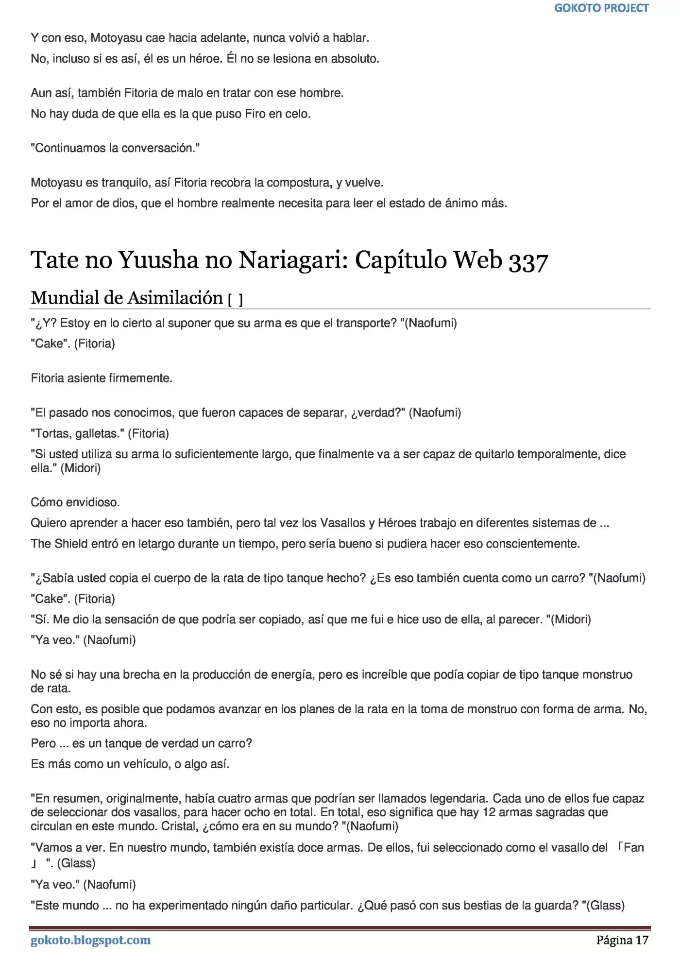 Tate no Yuusha no Nariagari (Novela) (2013) - Capítulo 334 - Página 17 - LectorTMOo