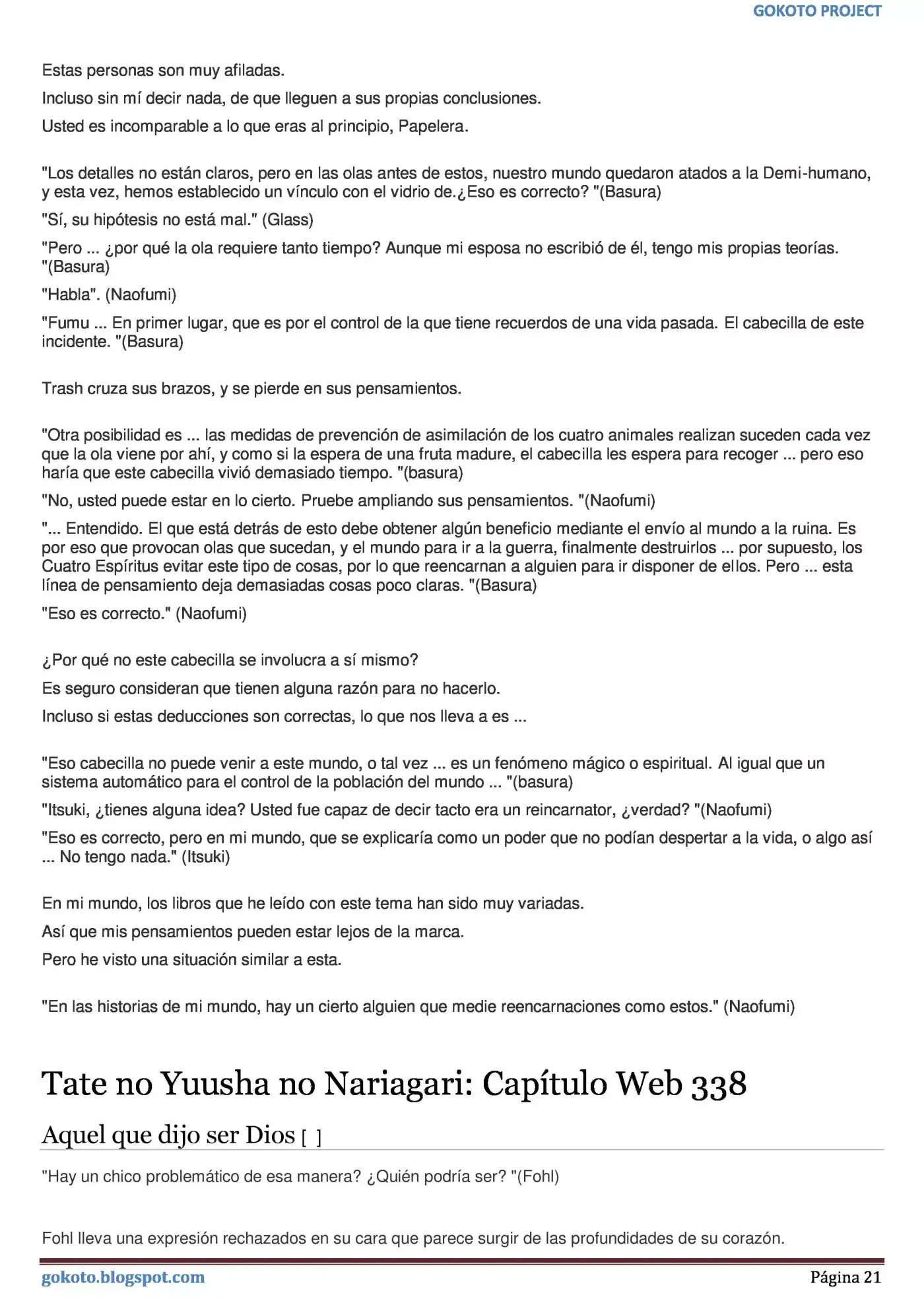 Tate no Yuusha no Nariagari (Novela) (2013) - Capítulo 334 - Página 21 - LectorTMOo