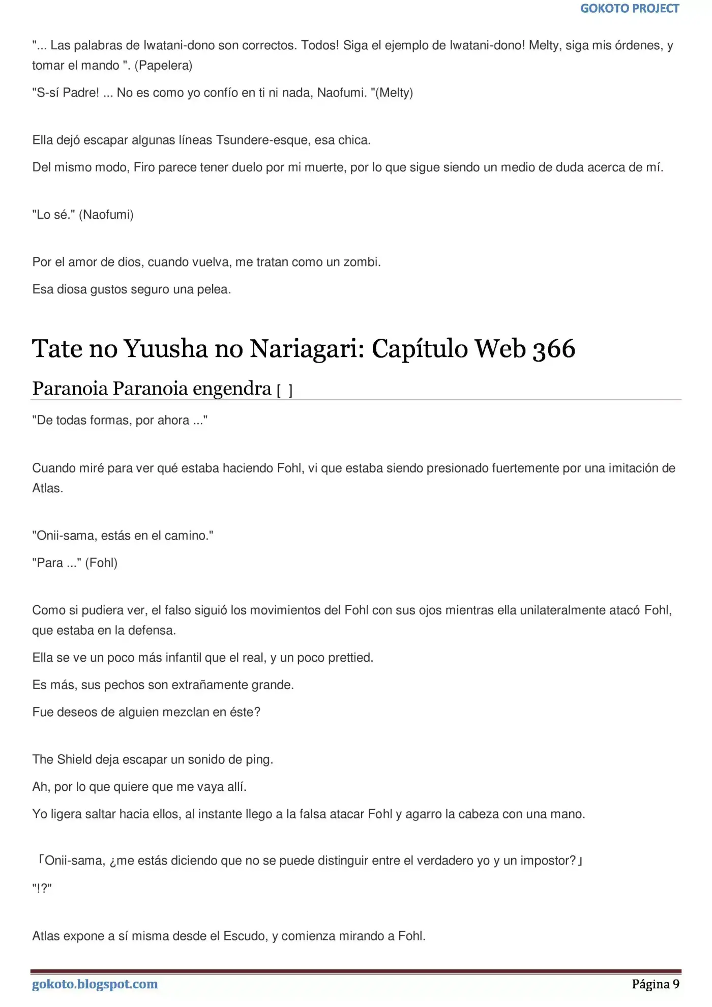 Tate no Yuusha no Nariagari (Novela) (2013) - Capítulo 365 - Página 9 - LectorTMOo