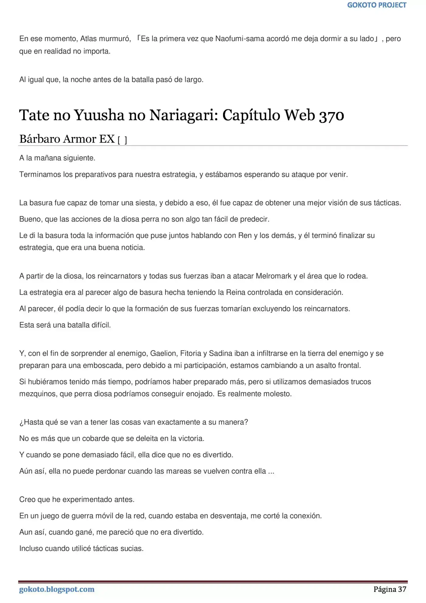 Tate no Yuusha no Nariagari (Novela) (2013) - Capítulo 365 - Página 37 - LectorTMOo