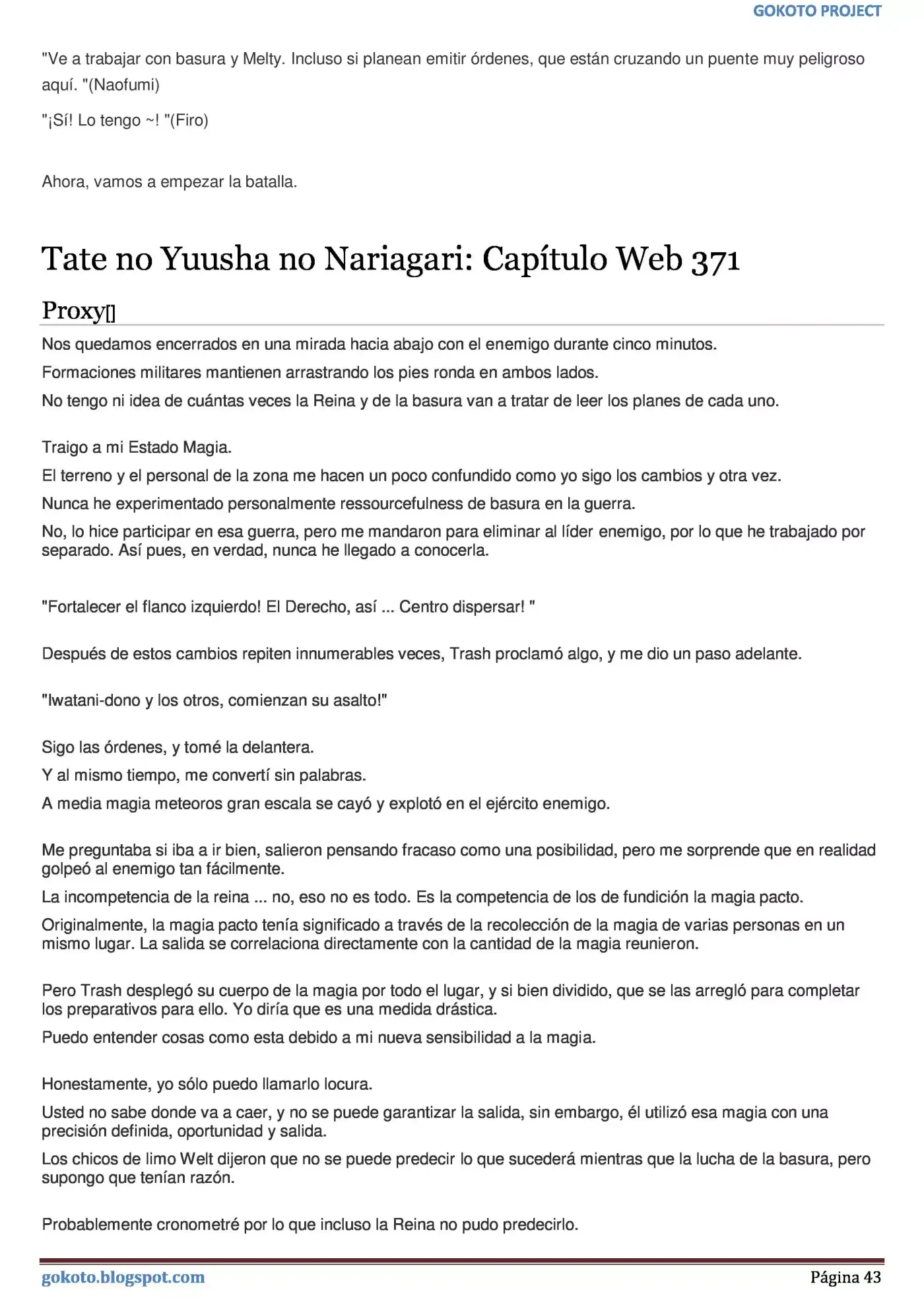 Tate no Yuusha no Nariagari (Novela) (2013) - Capítulo 365 - Página 43 - LectorTMOo