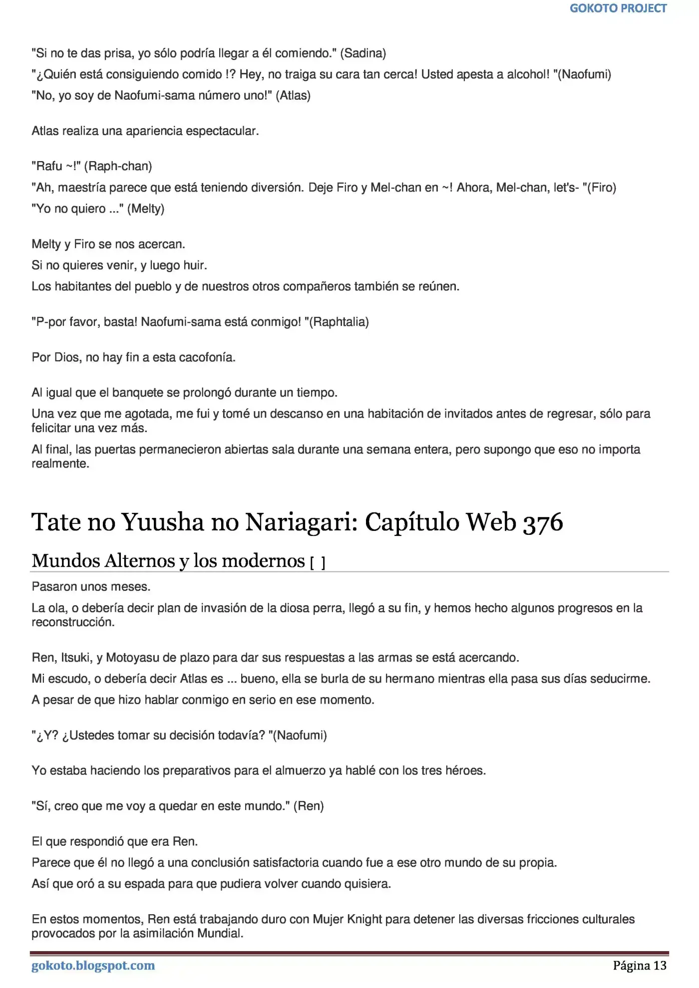 Tate no Yuusha no Nariagari (Novela) (2013) - Capítulo 375 - Página 13 - LectorTMOo