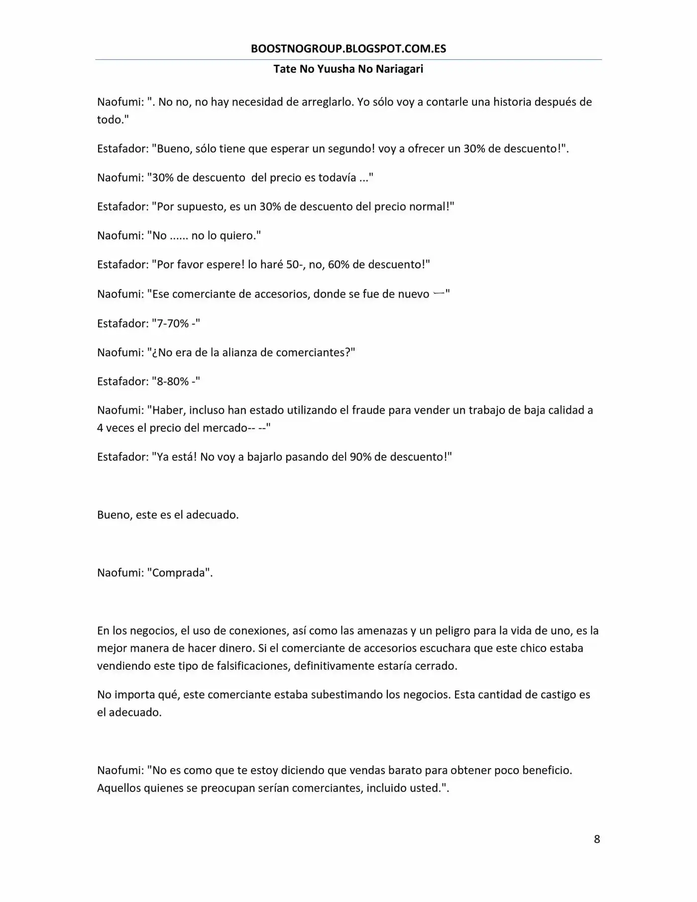Tate no Yuusha no Nariagari (Novela) (2013) - Capítulo 84 - Página 8 - LectorTMOo