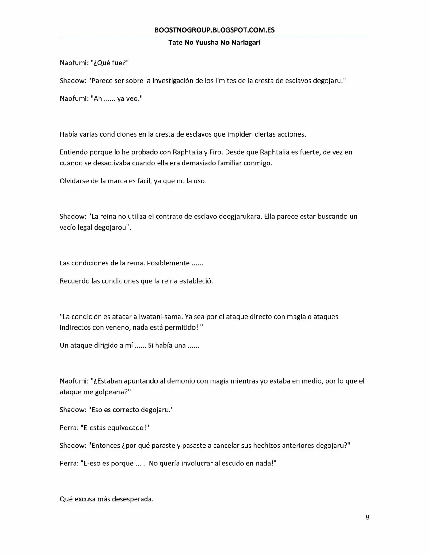 Tate no Yuusha no Nariagari (Novela) (2013) - Capítulo 85 - Página 8 - LectorTMOo