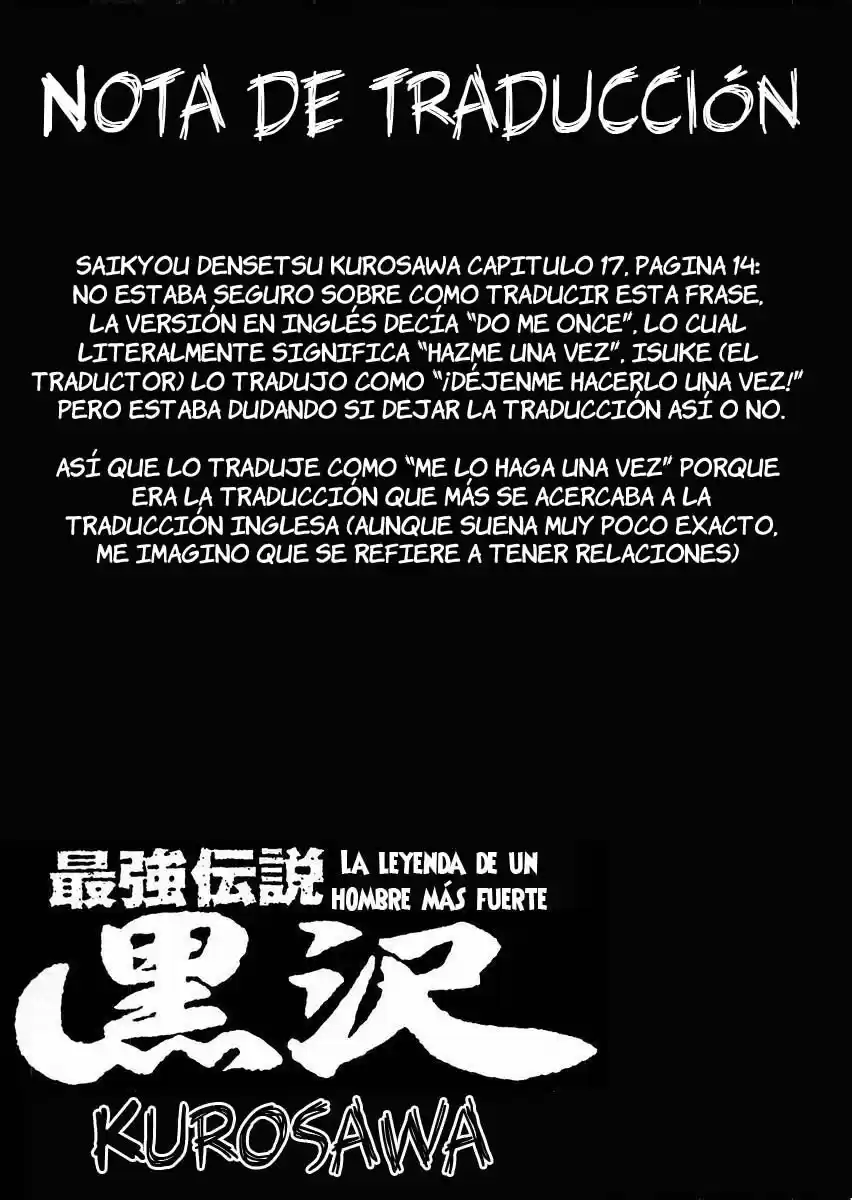 The Legend of the Strongest, Kurosawa! (2003) - Capítulo 17 - Página 33 - LectorTMOo