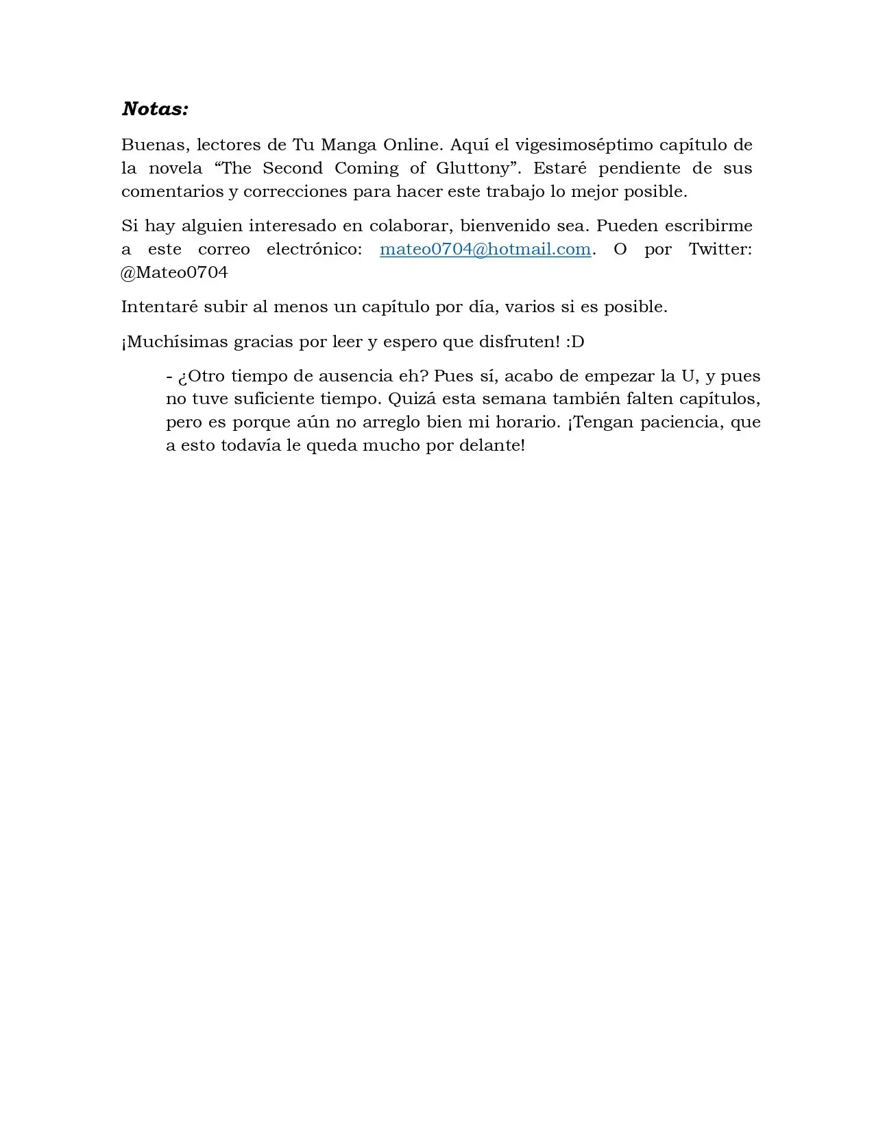 The Second Coming of Gluttony - Capítulo 27 - Página 11 - LectorTMOo