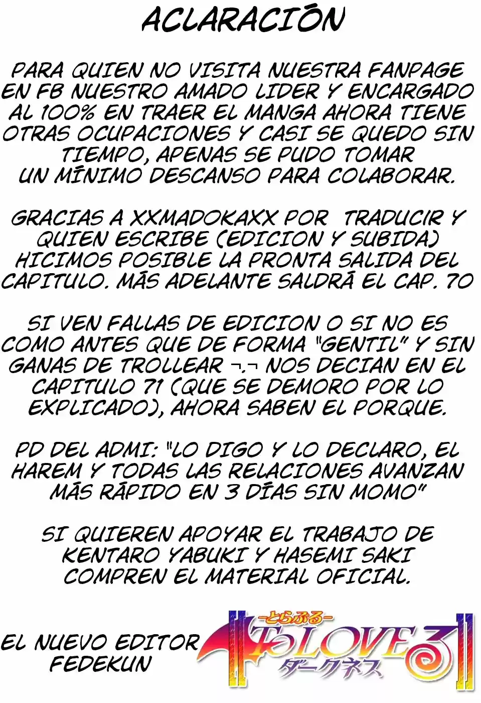 To LOVE-Ru Darkness (2010) - Capítulo 72 - Página 39 - LectorTMOo