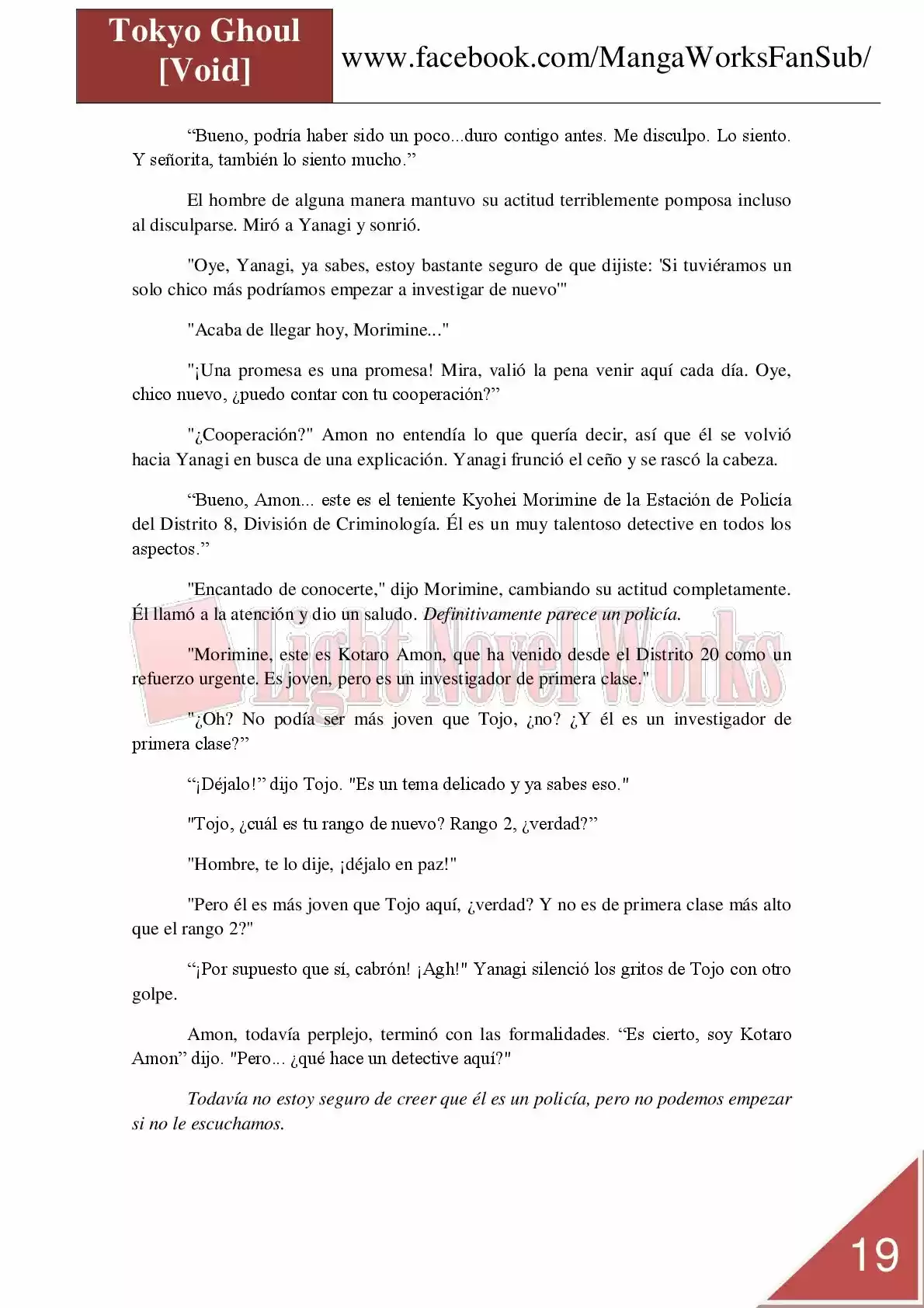 Tokyo Ghoul (Novela) (2013) - Capítulo 7 - Página 19 - LectorTMOo