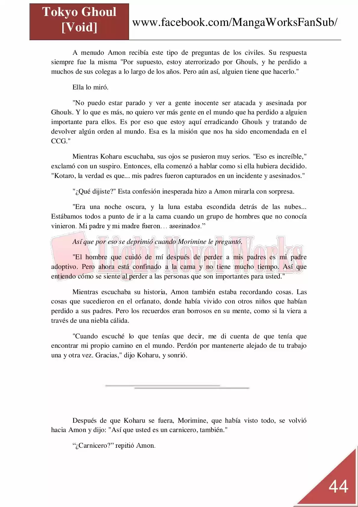 Tokyo Ghoul (Novela) (2013) - Capítulo 7 - Página 44 - LectorTMOo