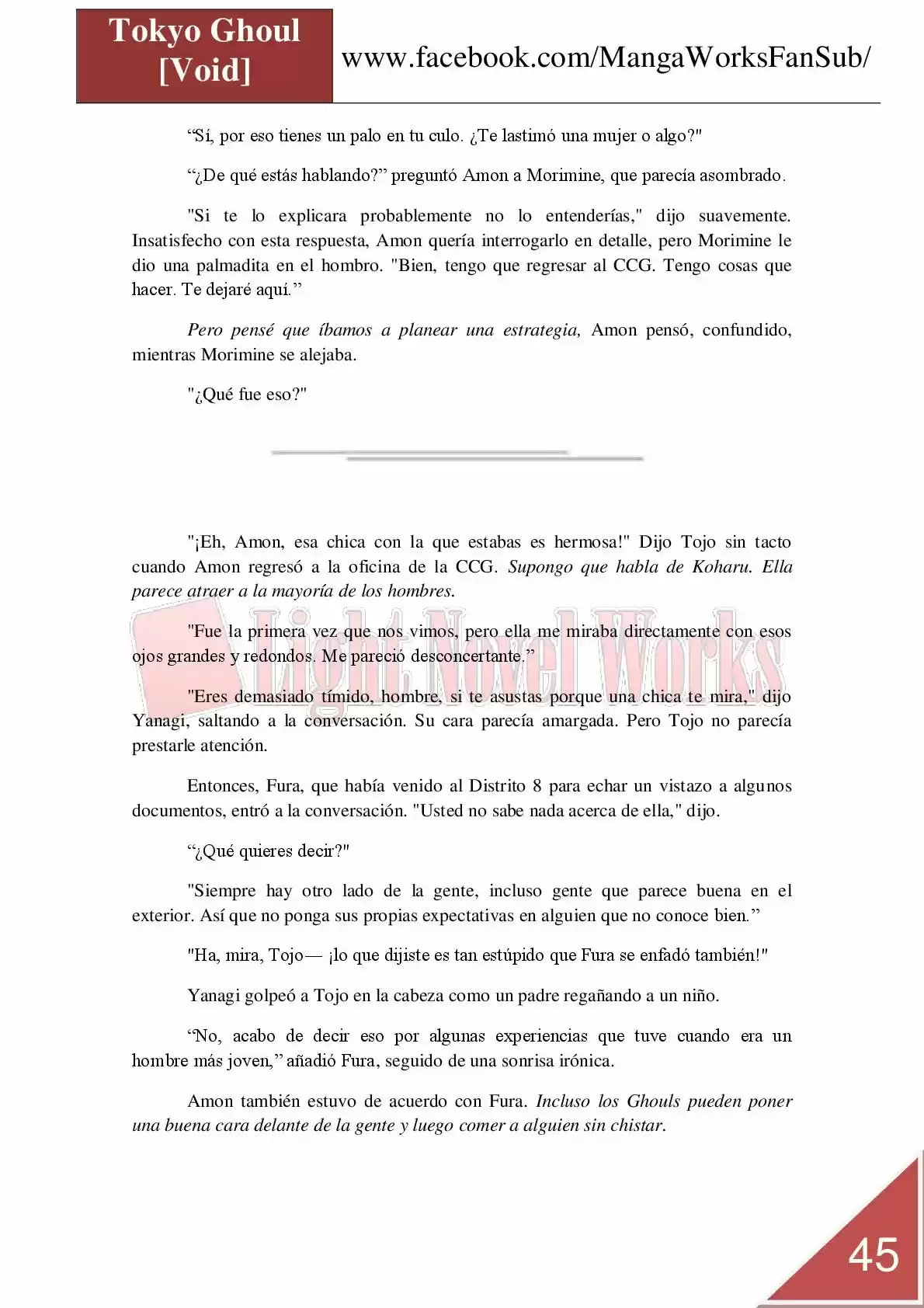 Tokyo Ghoul (Novela) (2013) - Capítulo 7 - Página 45 - LectorTMOo