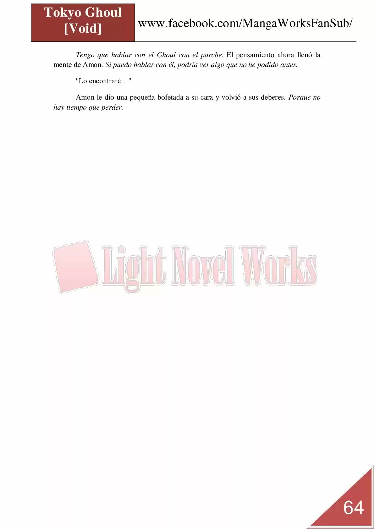 Tokyo Ghoul (Novela) (2013) - Capítulo 7 - Página 64 - LectorTMOo