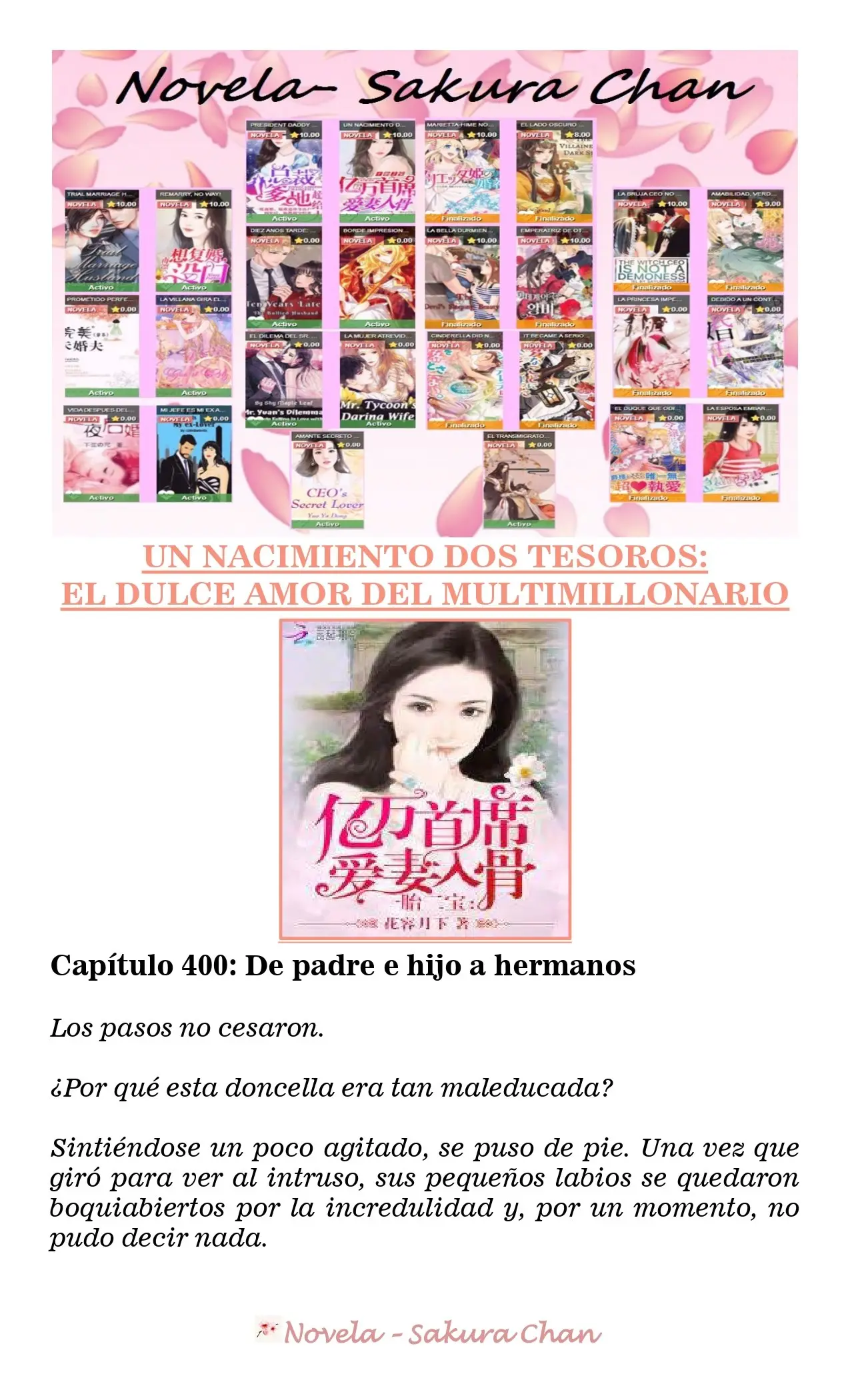 Un nacimiento dos tesoros: El dulce amor del multimillonario (2019) - Capítulo 400 - Página 1 - LectorTMOo