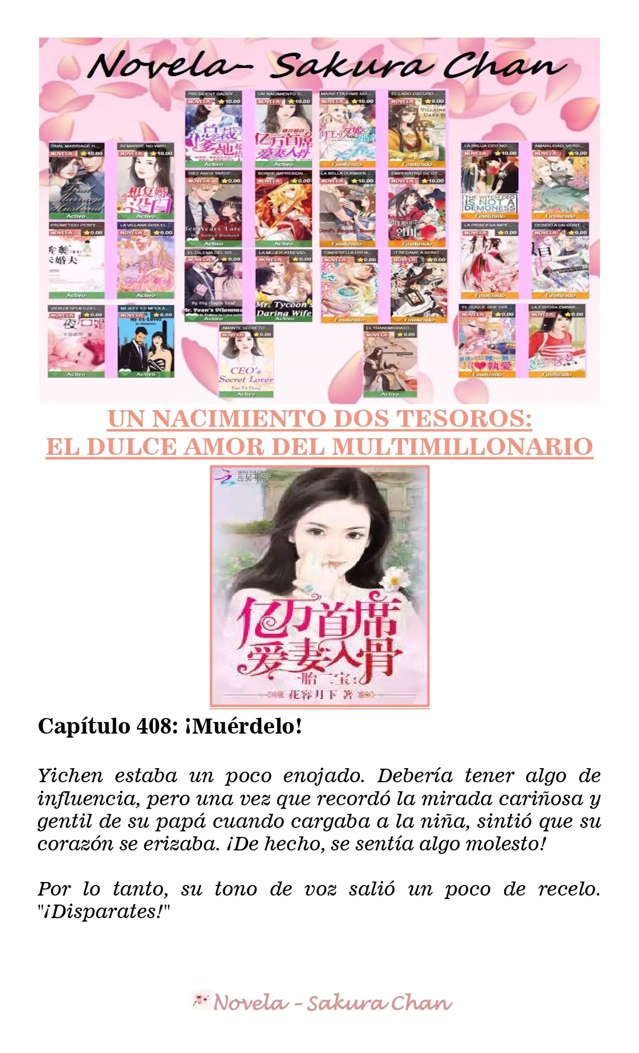 Un nacimiento dos tesoros: El dulce amor del multimillonario (2019) - Capítulo 408 - Página 1 - LectorTMOo