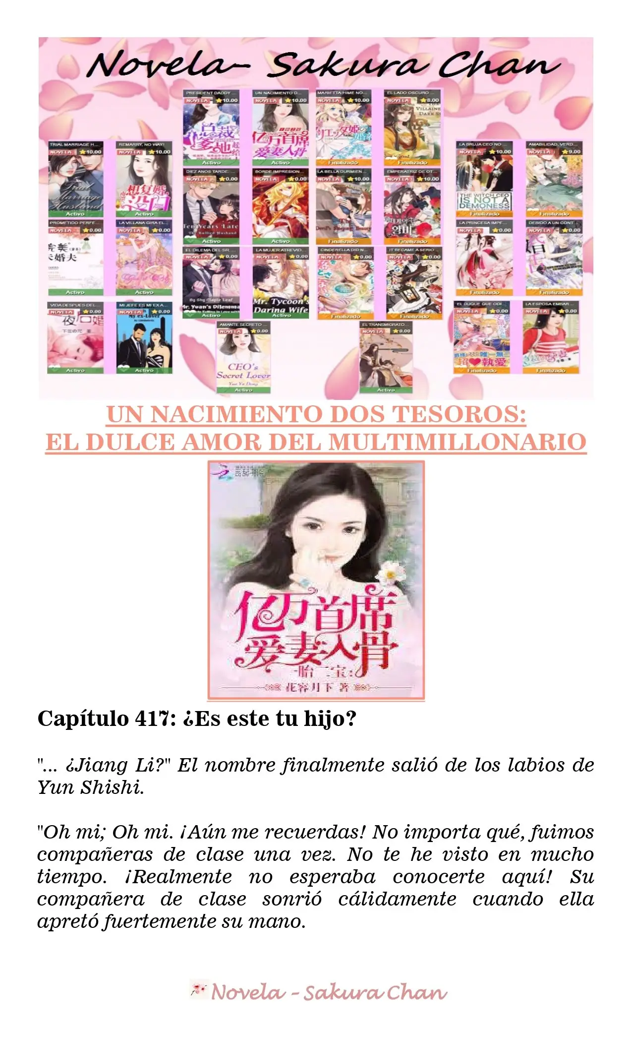 Un nacimiento dos tesoros: El dulce amor del multimillonario (2019) - Capítulo 417 - Página 1 - LectorTMOo