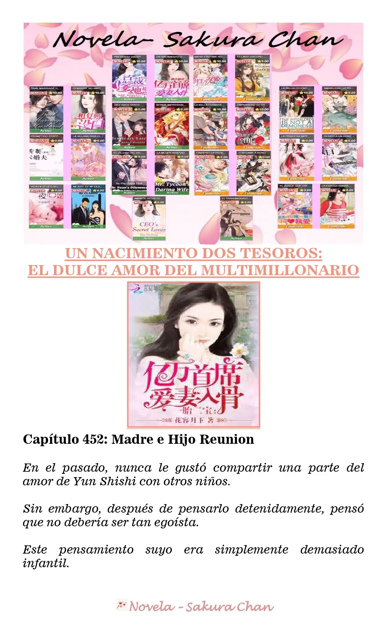 Un nacimiento dos tesoros: El dulce amor del multimillonario (2019) - Capítulo 452 - Página 1 - LectorTMOo