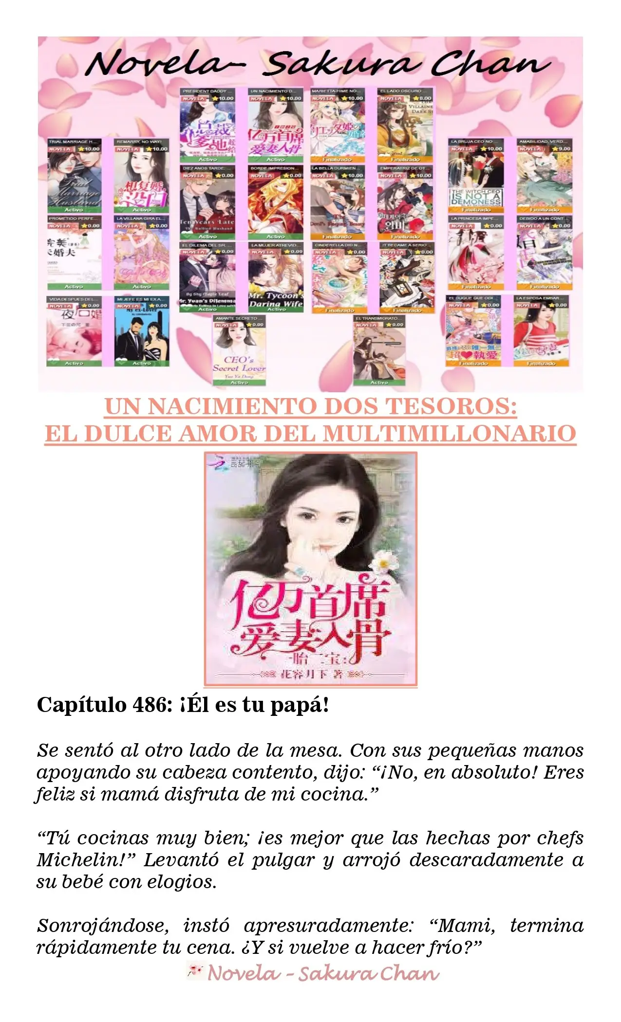 Un nacimiento dos tesoros: El dulce amor del multimillonario (2019) - Capítulo 486 - Página 1 - LectorTMOo