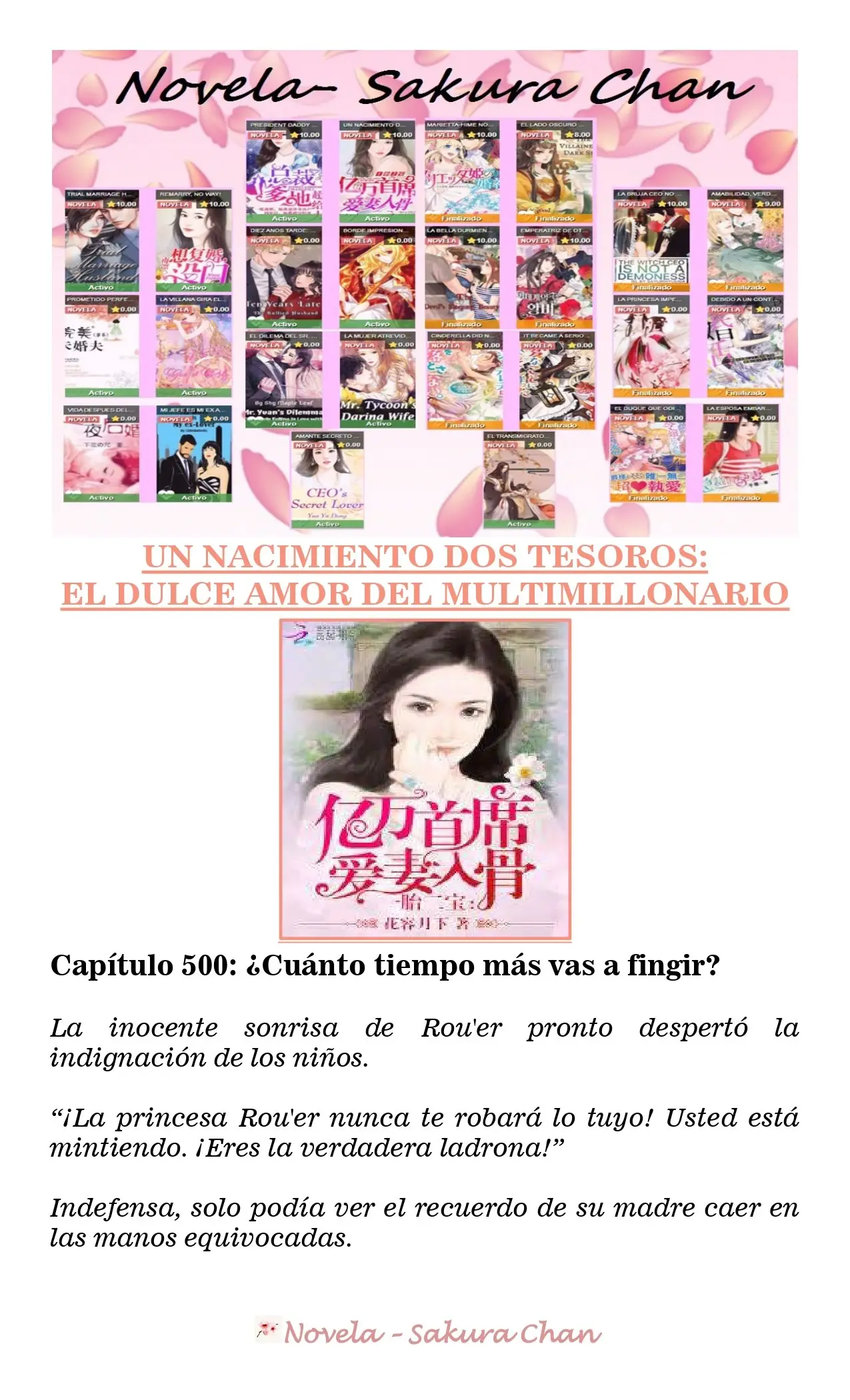 Un nacimiento dos tesoros: El dulce amor del multimillonario (2019) - Capítulo 500 - Página 1 - LectorTMOo