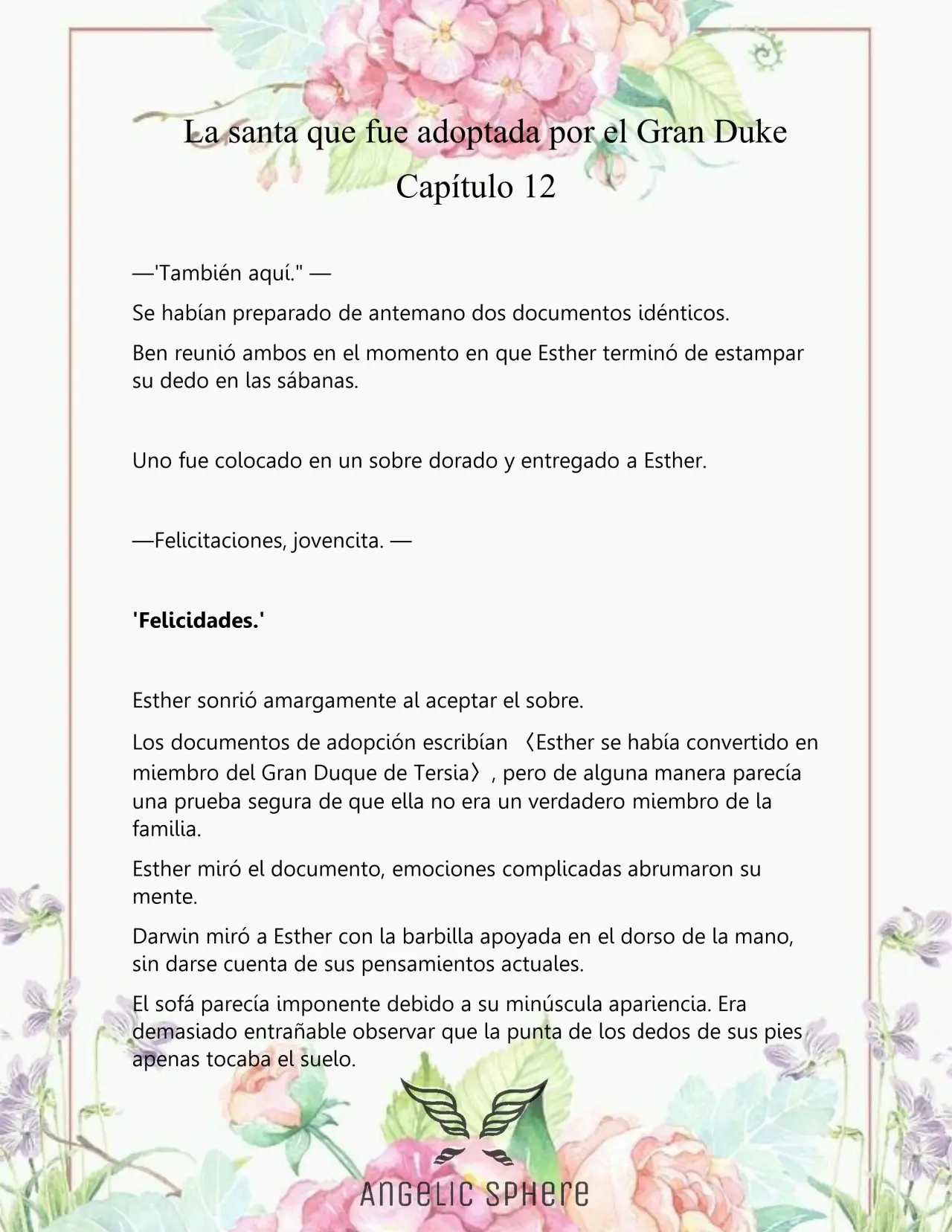 Una Santa Adoptada Por El Gran Duque (Novela) (2023) - Capítulo 12 - Página 5 - LectorTMOo