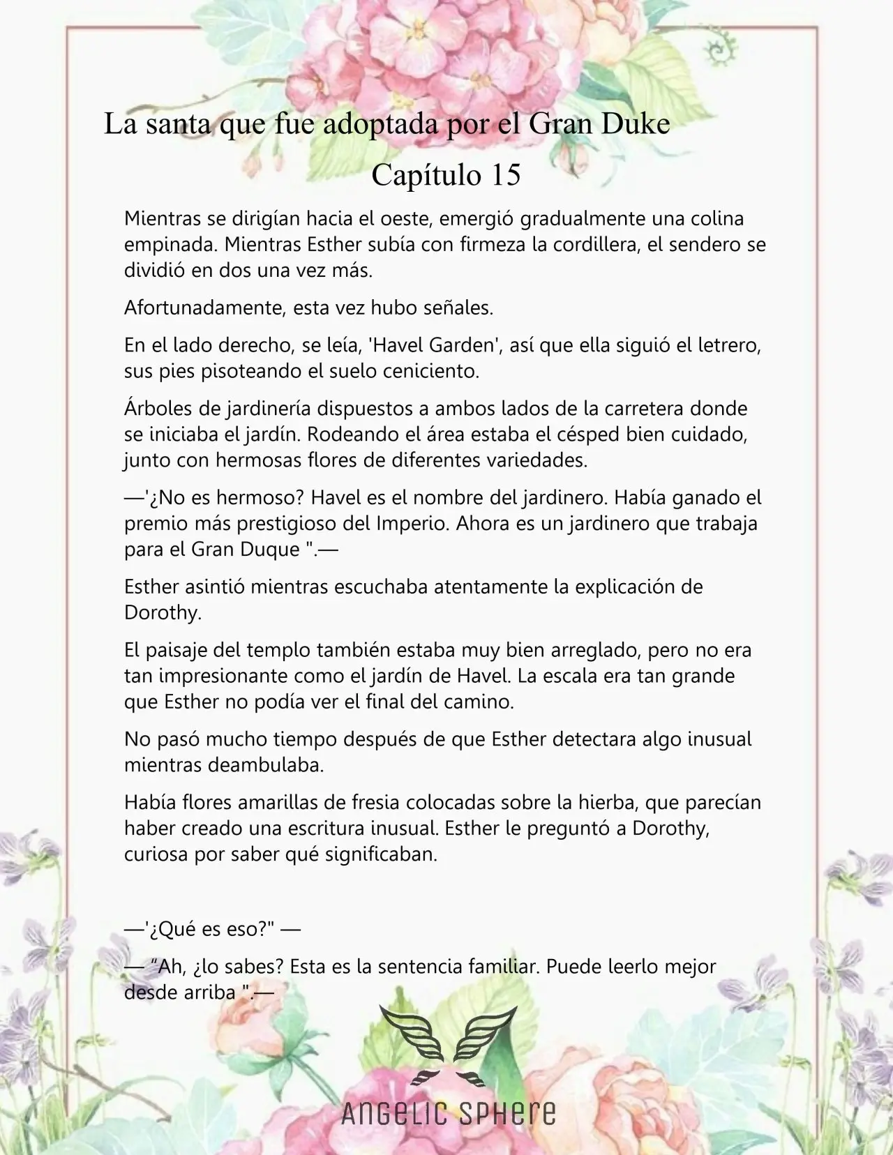 Una Santa Adoptada Por El Gran Duque (Novela) (2023) - Capítulo 15 - Página 5 - LectorTMOo
