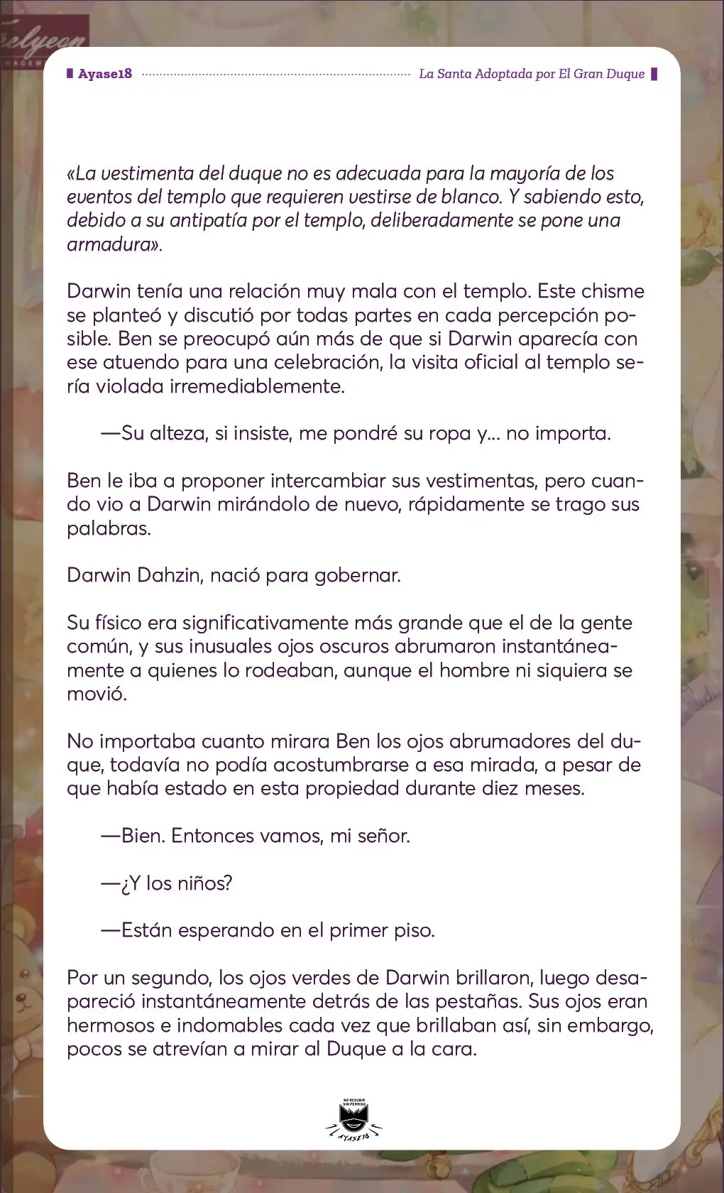 Una Santa Adoptada Por El Gran Duque (Novela) (2023) - Capítulo 3 - Página 8 - LectorTMOo