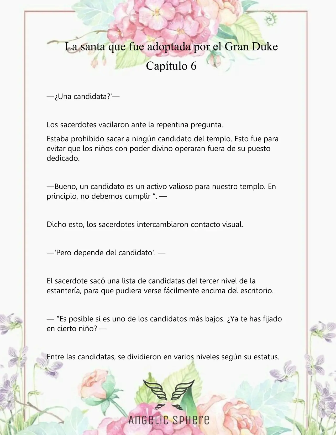 Una Santa Adoptada Por El Gran Duque (Novela) (2023) - Capítulo 6 - Página 4 - LectorTMOo