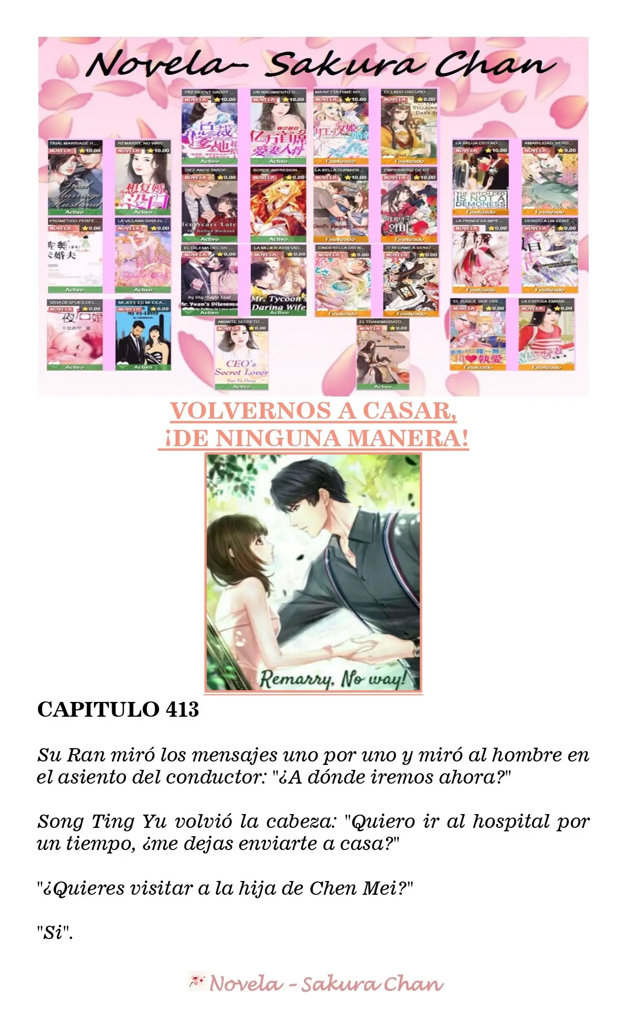 VOLVERNOS A CASAR, ¡DE NINGUNA MANERA! (Novela) (2018) - Capítulo 413 - Página 1 - LectorTMOo