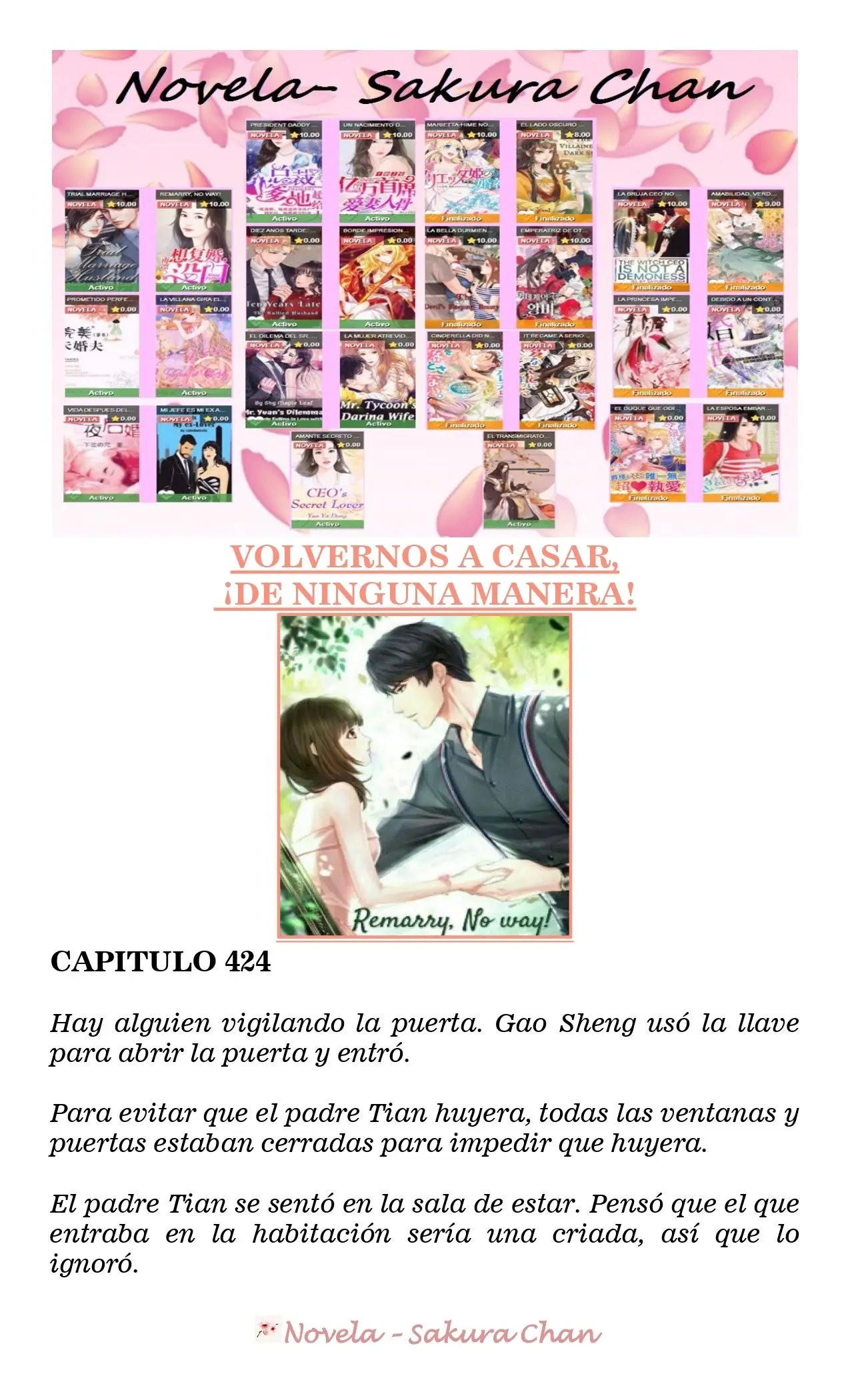 VOLVERNOS A CASAR, ¡DE NINGUNA MANERA! (Novela) (2018) - Capítulo 424 - Página 1 - LectorTMOo