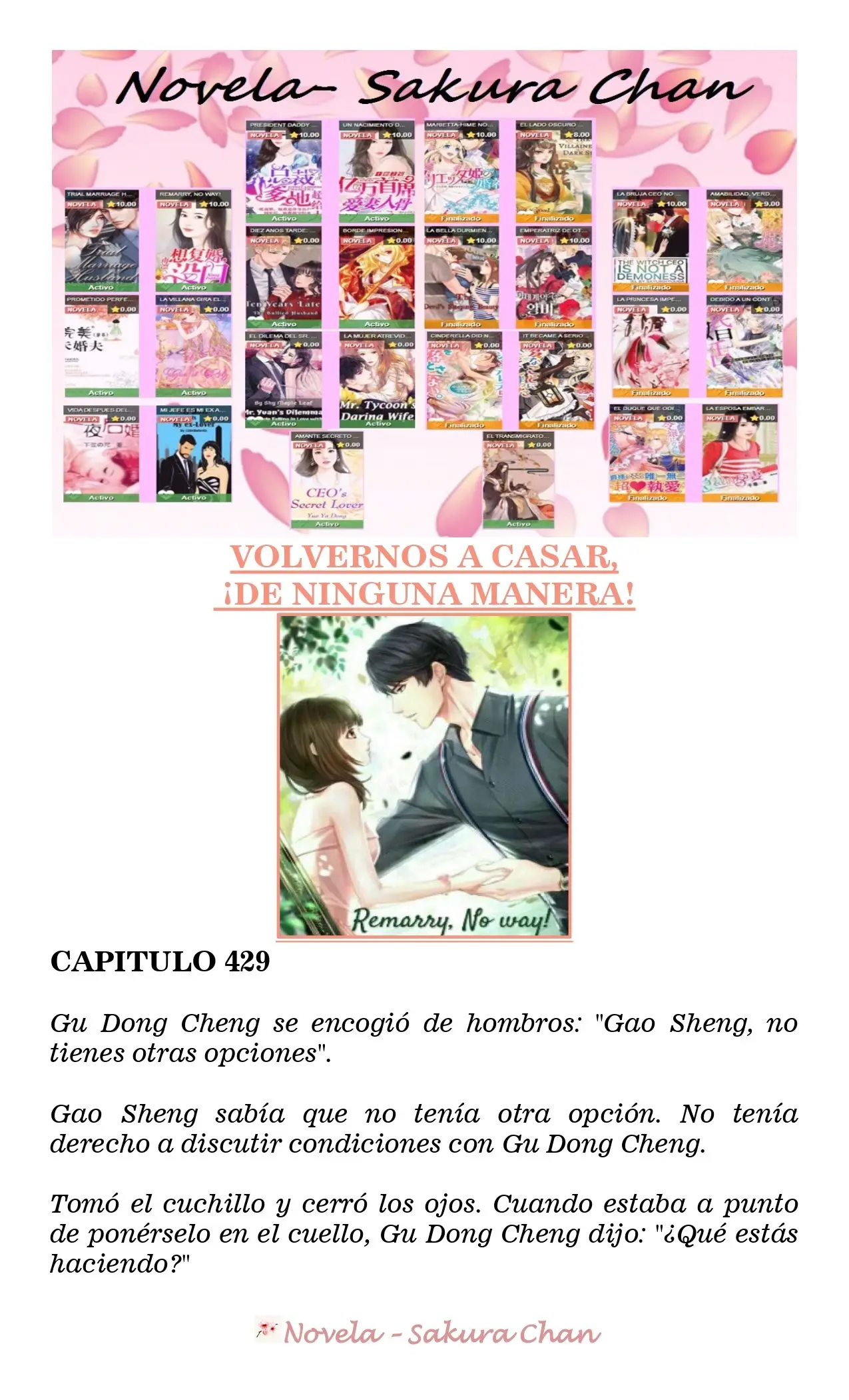 VOLVERNOS A CASAR, ¡DE NINGUNA MANERA! (Novela) (2018) - Capítulo 429 - Página 2 - LectorTMOo