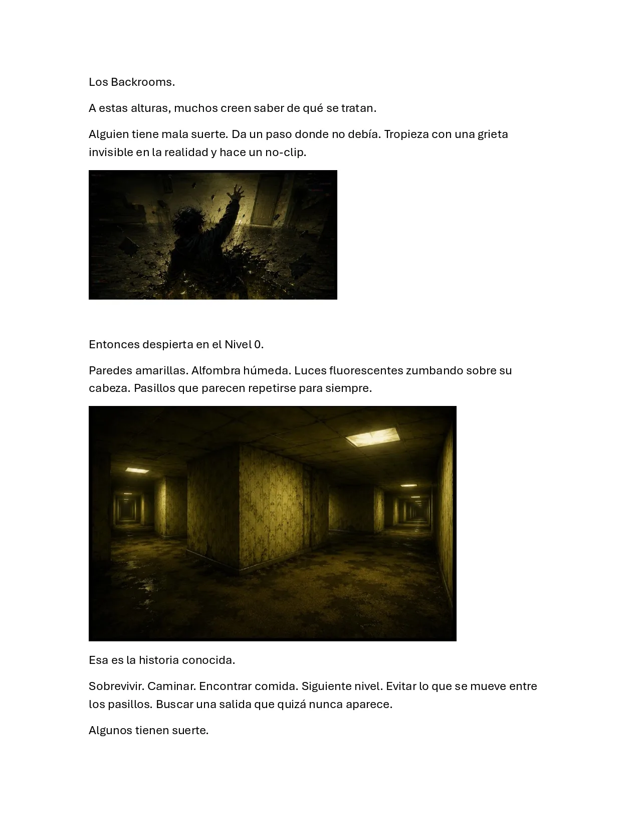 Backrooms - Registro 0 - Capítulo 0.1 - Página 1 - LectorTMOo