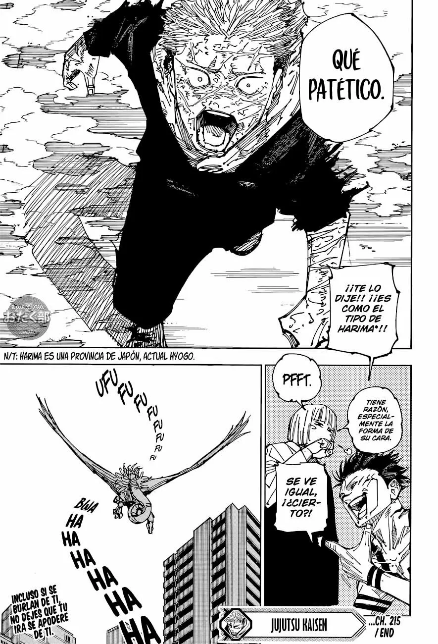 Jujutsu Kaisen capítulo 215 página 18